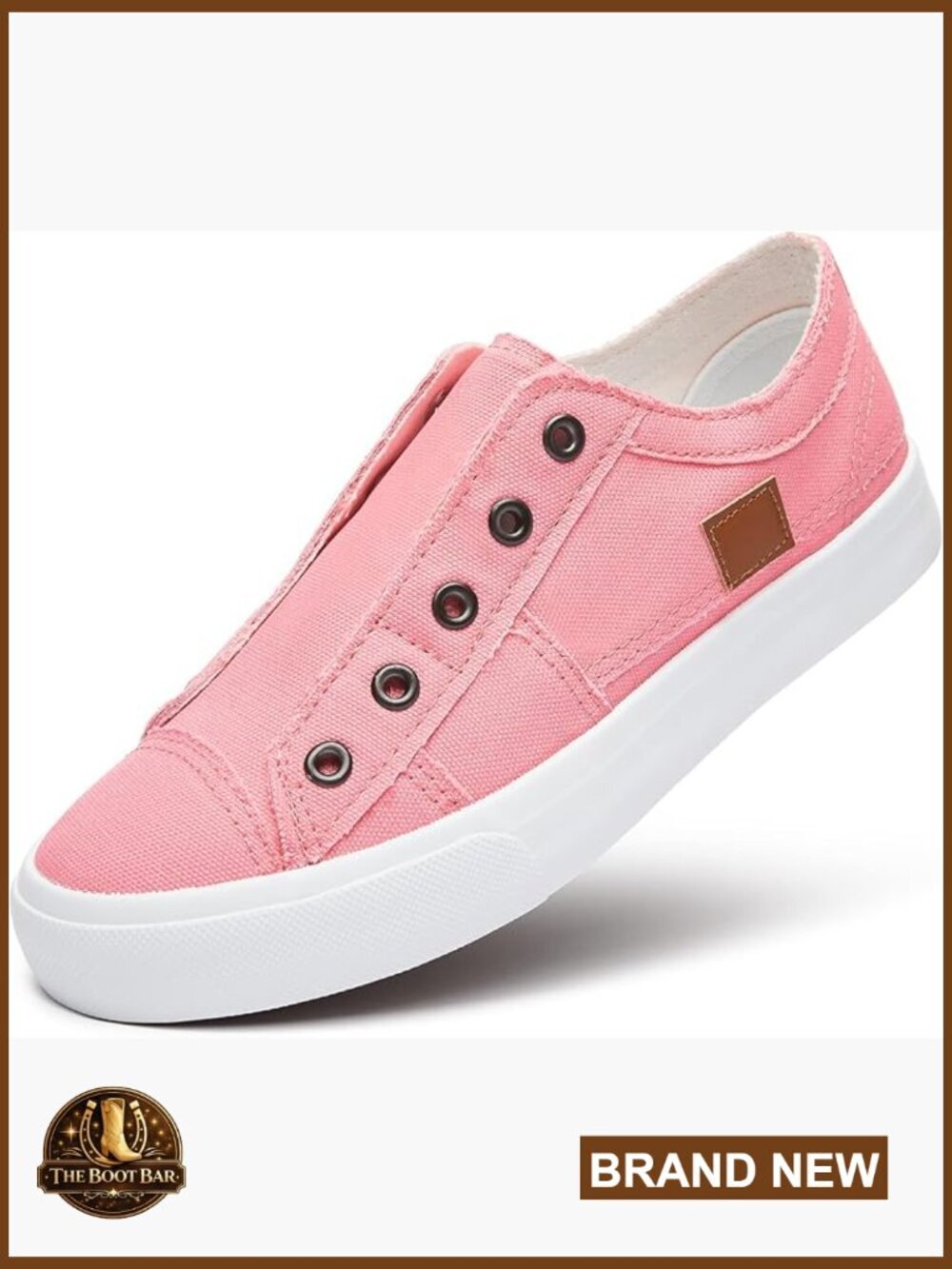 Non Slip Canvas Slip On Sneakers Low Top Casual Shoes for Women